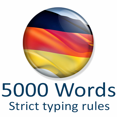 5000 words sorted by frequency (strict typing)